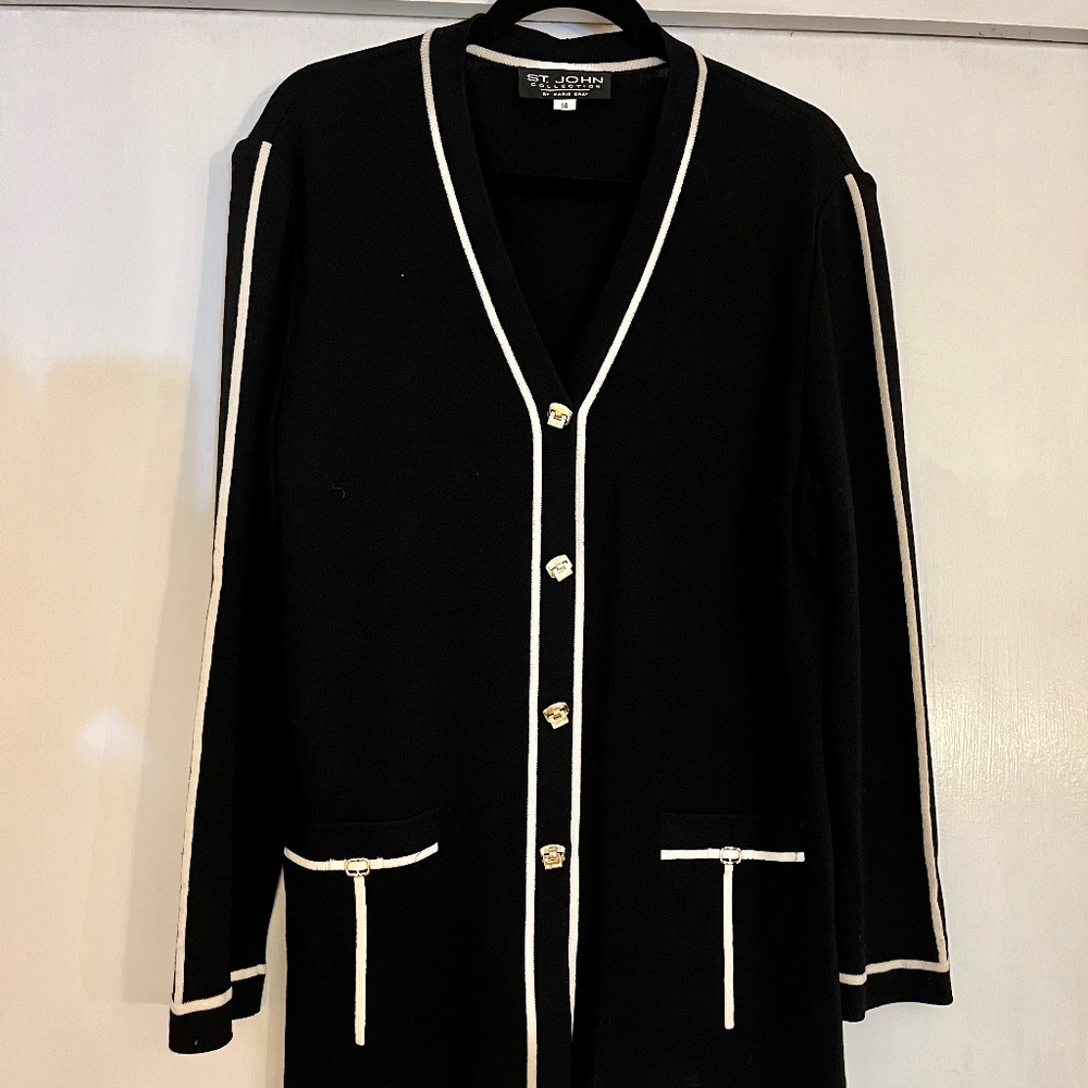 Vintage Black Blazer St John Collection by Marie Gray 14